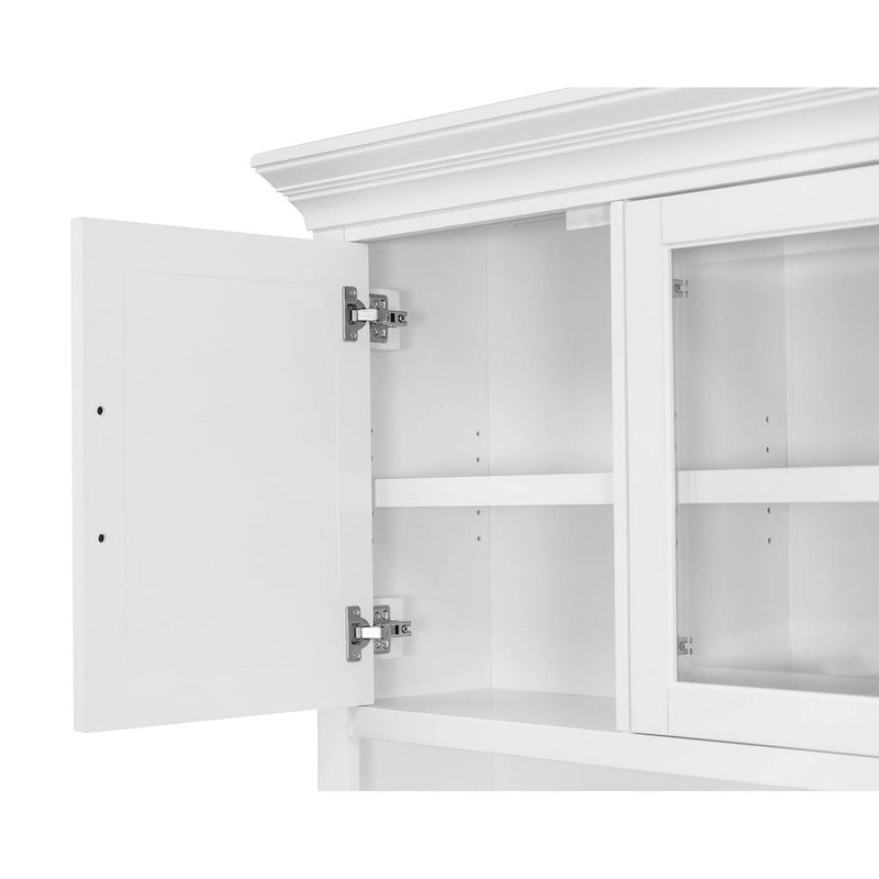 Buffet haut de cuisine en bois moderne avec portes – Entièrement assemblé