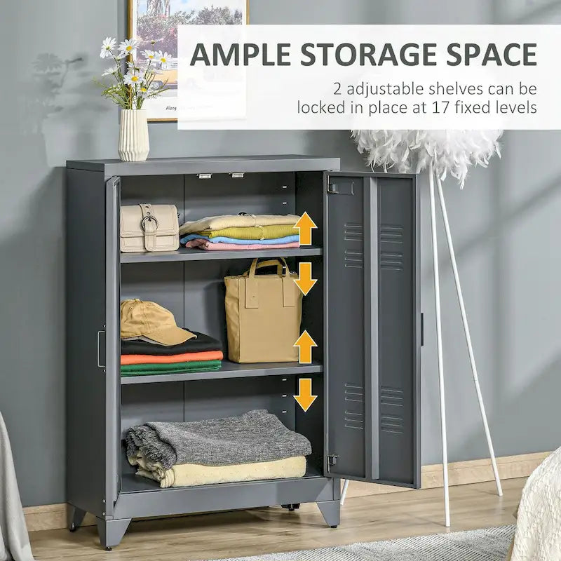 Armoire de rangement métallique industrielle à double porte