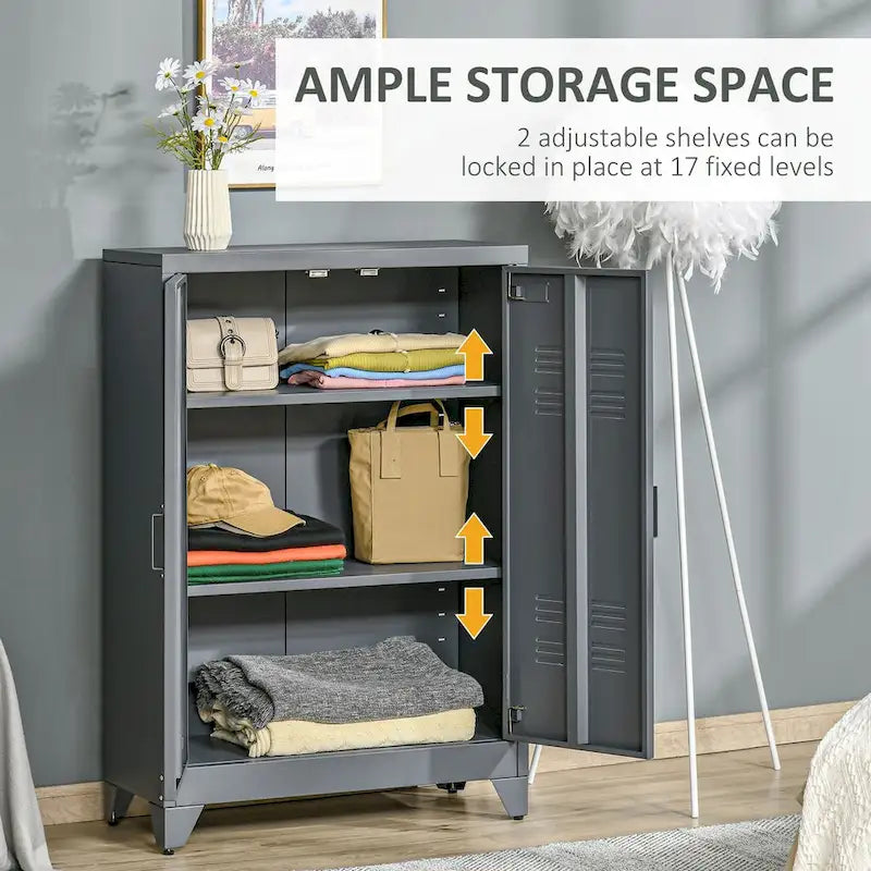 Armoire de rangement métallique industrielle à double porte