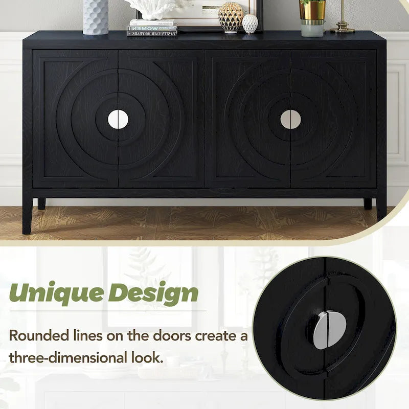 Enfilade Rétro avec Portes Bombées