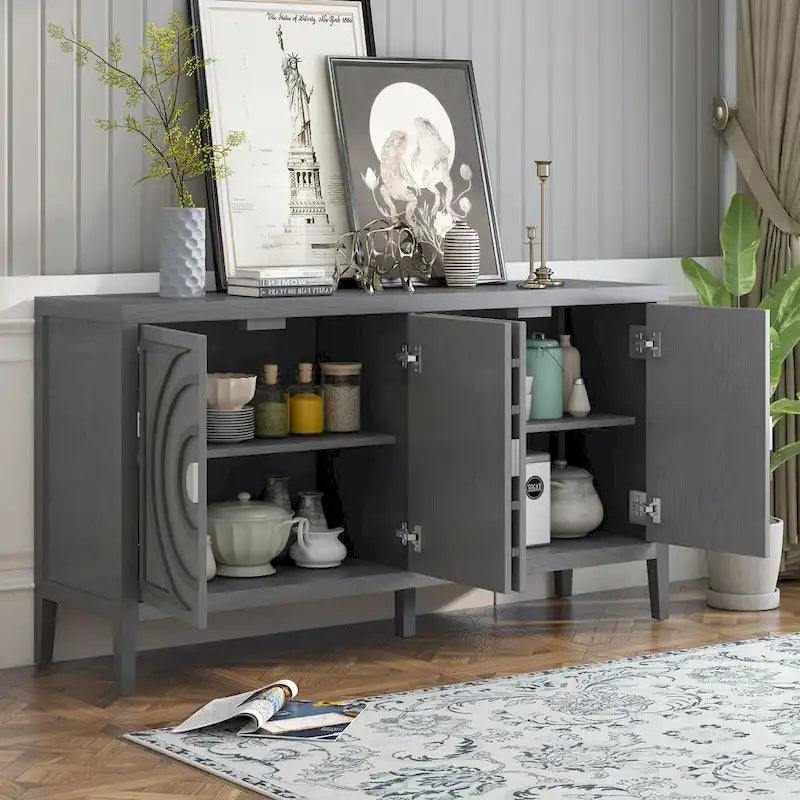 Enfilade Rétro avec Portes Bombées
