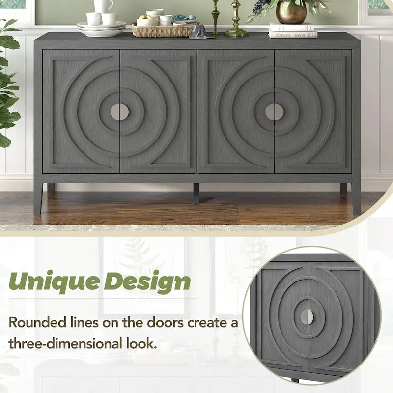 Enfilade Rétro avec Portes Bombées