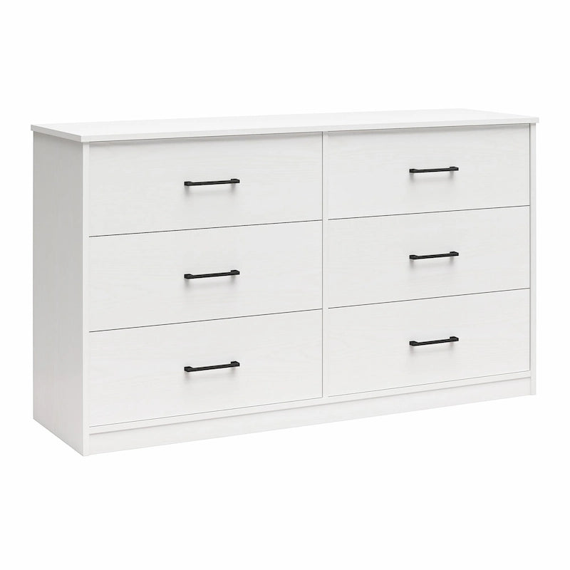 Commode large à 6 tiroirs avec assemblage rapide
