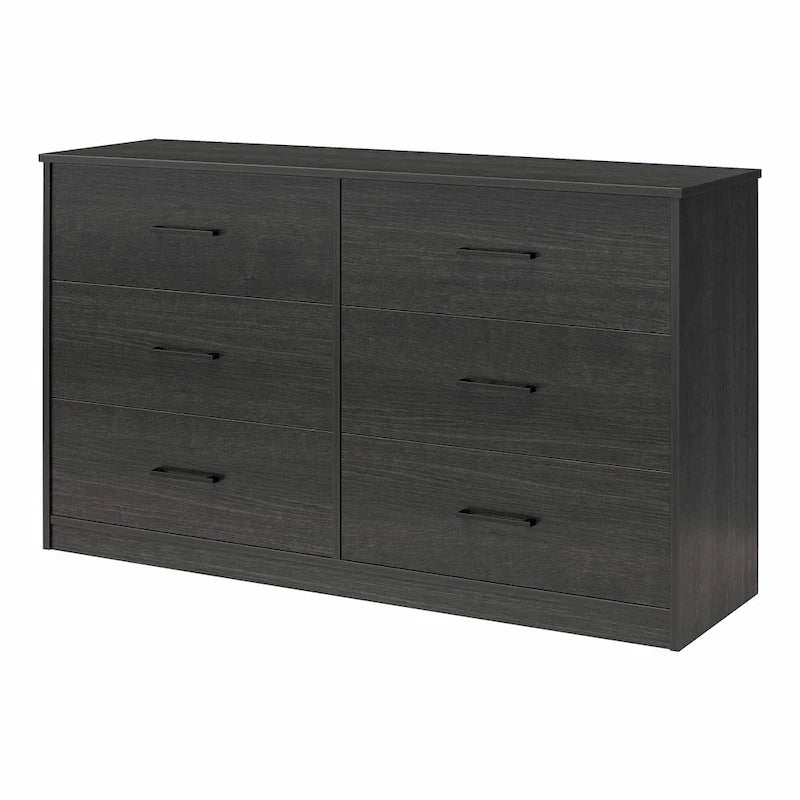 Commode large à 6 tiroirs avec assemblage rapide