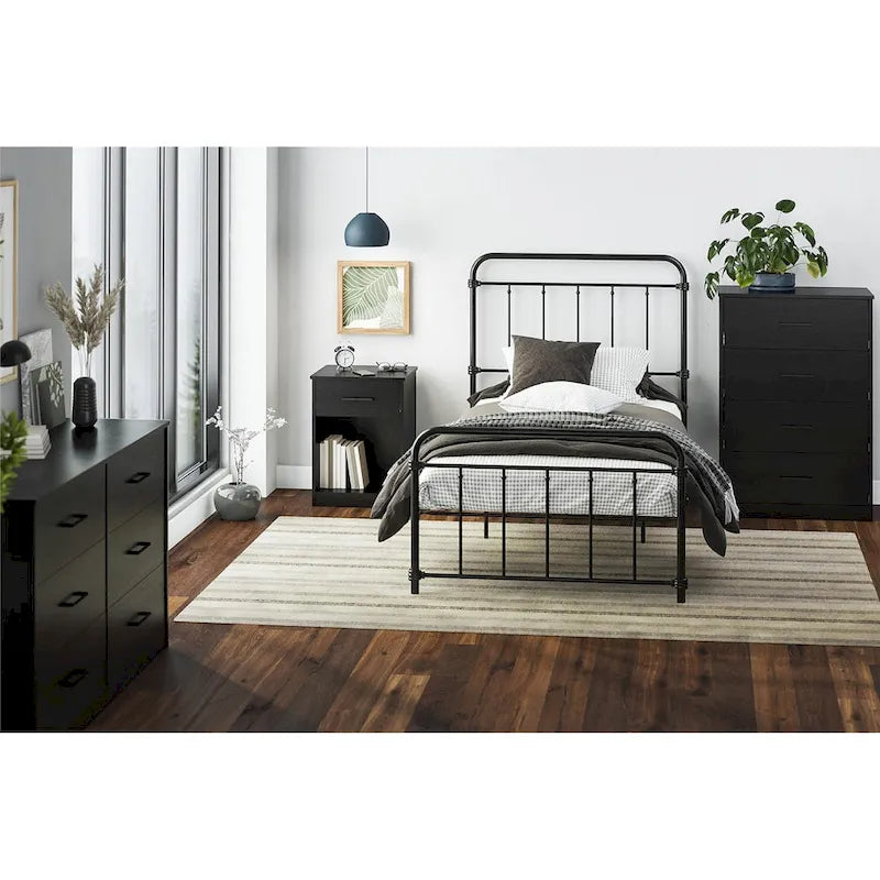 Commode large à 6 tiroirs avec assemblage rapide