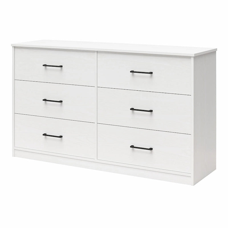 Commode large à 6 tiroirs avec assemblage rapide