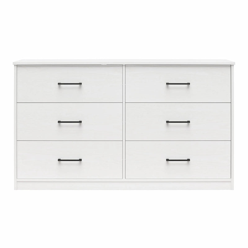 Commode large à 6 tiroirs avec assemblage rapide