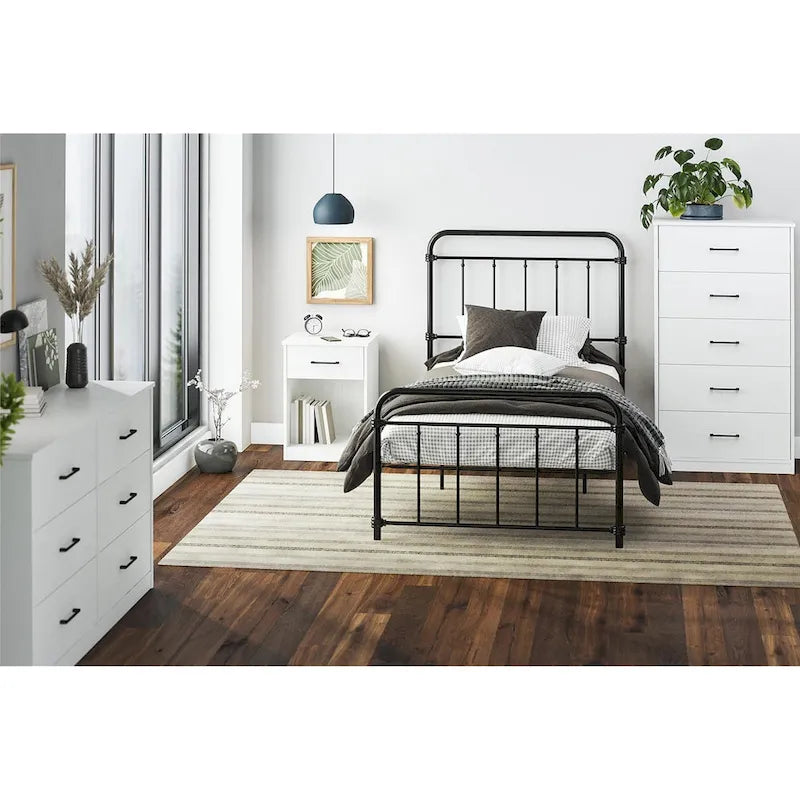 Commode large à 6 tiroirs avec assemblage rapide
