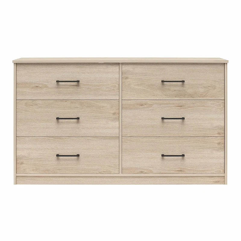 Commode large à 6 tiroirs avec assemblage rapide