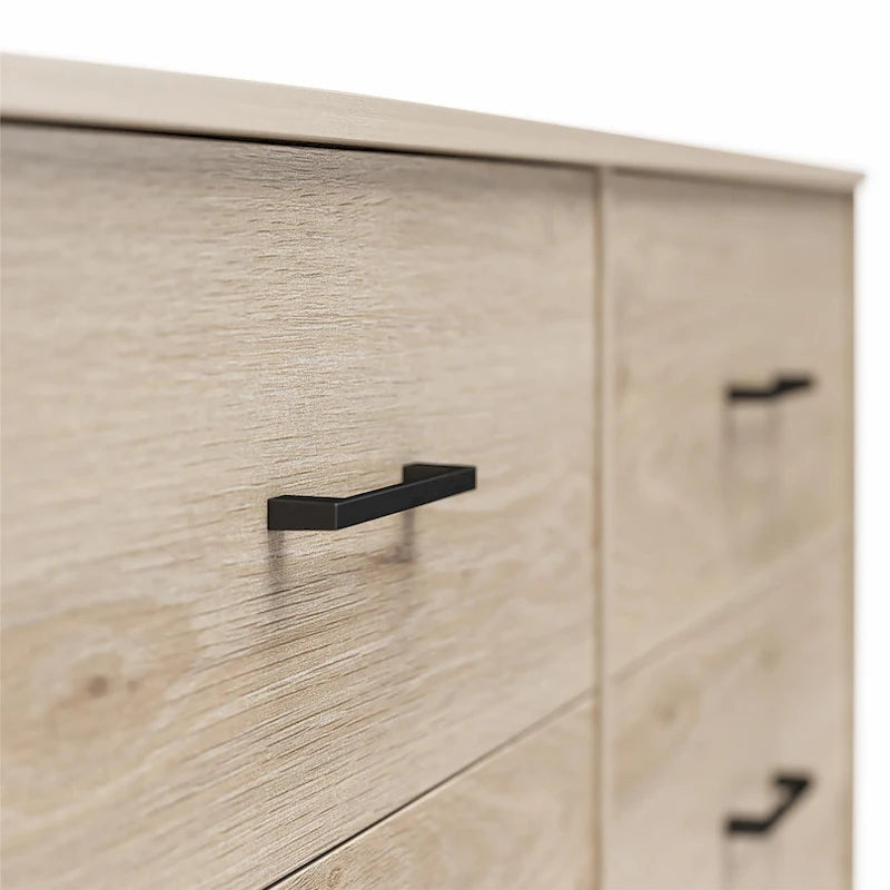 Commode large à 6 tiroirs avec assemblage rapide