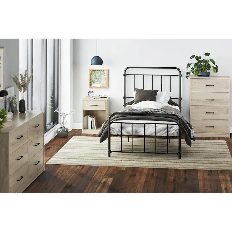 Commode large à 6 tiroirs avec assemblage rapide