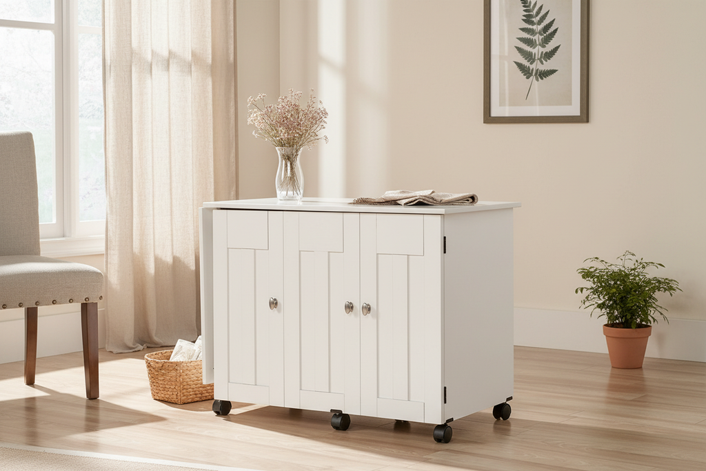 Rolling Craft Cart in Cozy Room