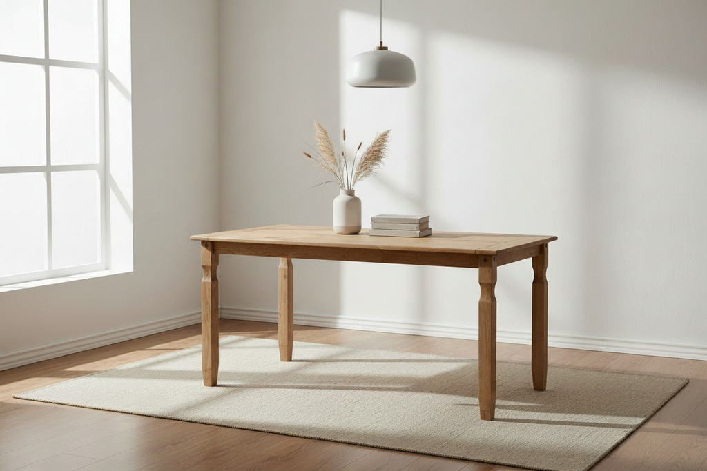 Rustic Pine Dining Table - No Table Runner